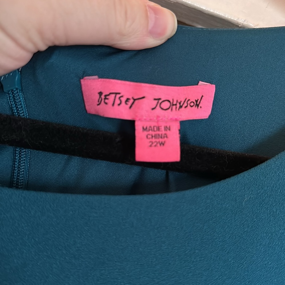 Betsey Johnson dress size 22 teal blue. NWOT. - Picture 2 of 7